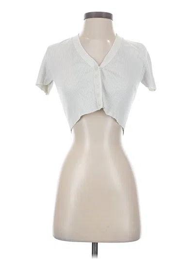 Pre-owned Zara Cardigan Sweater In White