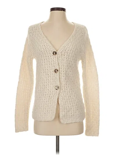 Pre-owned Zara Cardigan Sweater In White