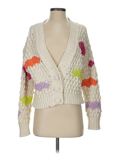 Pre-owned Zara Cardigan Sweater In White