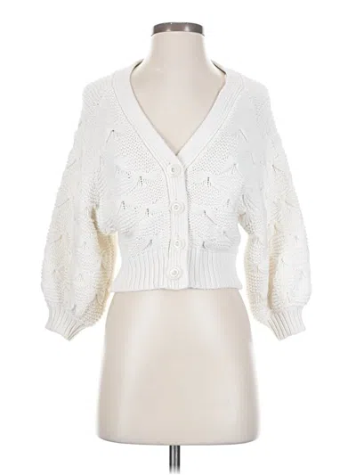 Pre-owned Zara Cardigan Sweater In White