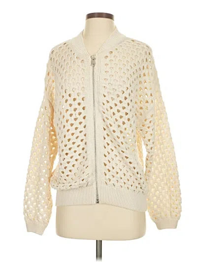 Pre-owned Zara Cardigan Sweater In White