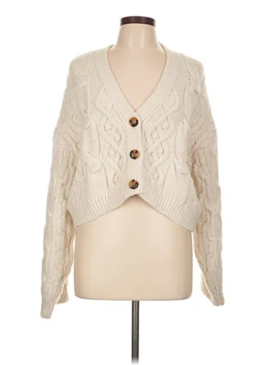 Pre-owned Zara Cardigan Sweater In White