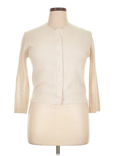 Pre-owned Zara Cardigan Sweater In White