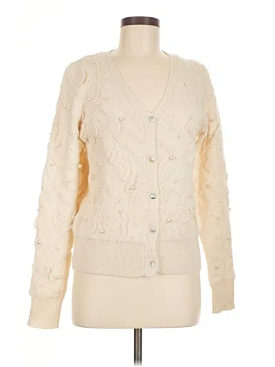 Pre-owned Zara Cardigan Sweater In White