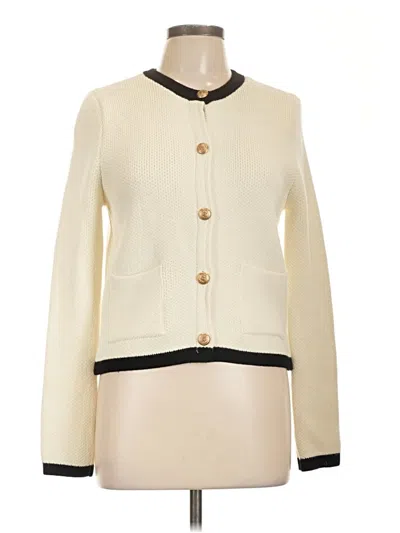 Pre-owned Zara Cardigan Sweater In White