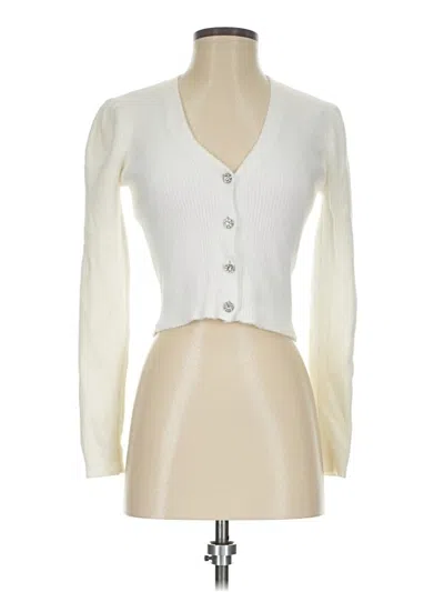 Pre-owned Zara Cardigan Sweater In White