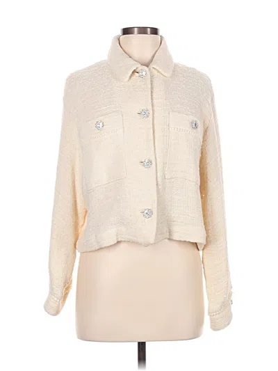 Pre-owned Zara Cardigan Sweater In White