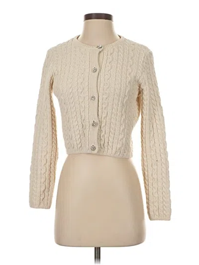 Pre-owned Zara Cardigan Sweater In White