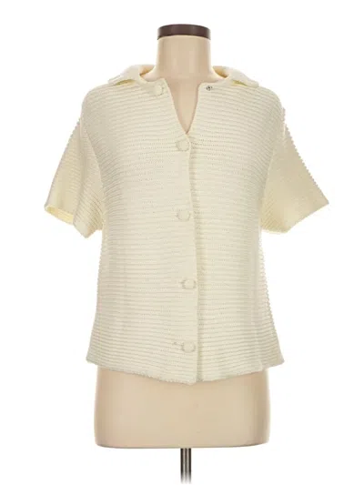 Pre-owned Zara Cardigan Sweater In White