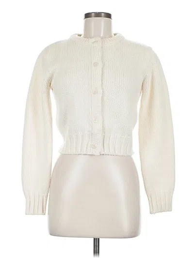 Pre-owned Zara Cardigan Sweater In White