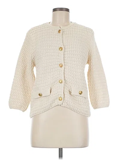 Pre-owned Zara Cardigan Sweater In White