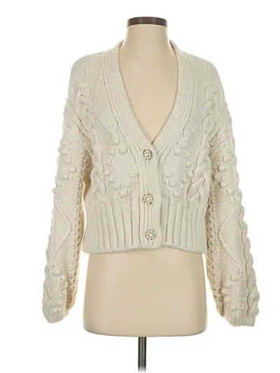 Pre-owned Zara Cardigan Sweater In White
