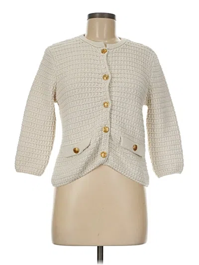 Pre-owned Zara Cardigan Sweater In White