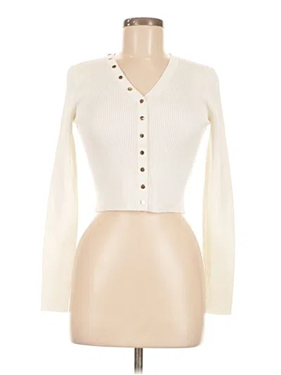 Pre-owned Zara Cardigan Sweater In White