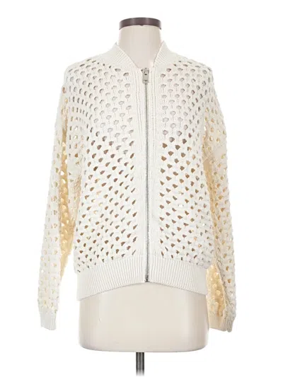 Pre-owned Zara Cardigan Sweater In White