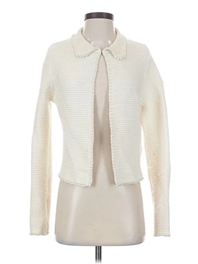 Pre-owned Zara Cardigan Sweater In White
