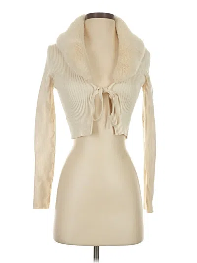 Pre-owned Zara Cardigan Sweater In White