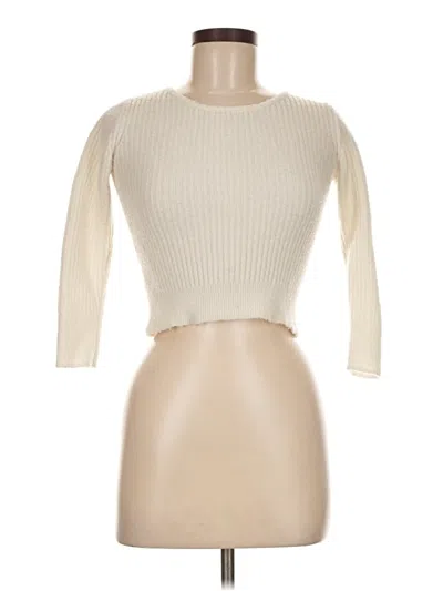 Pre-owned Zara Cardigan Sweater In White