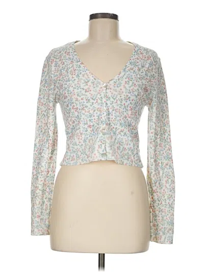 Pre-owned Zara Cardigan Sweater In White
