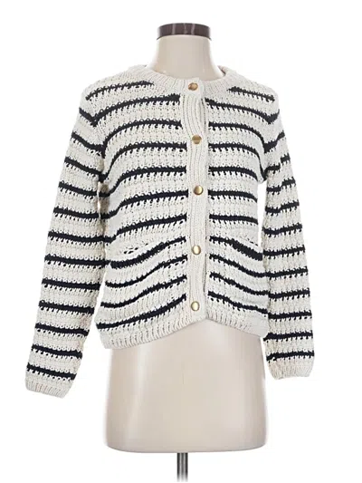 Pre-owned Zara Cardigan Sweater In White