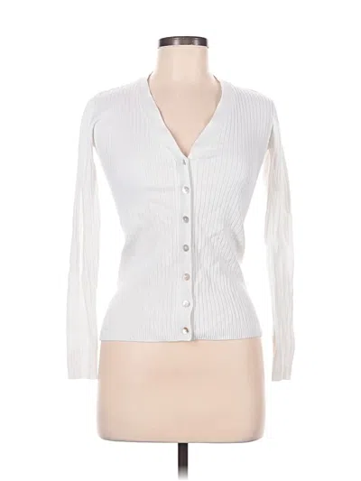 Pre-owned Zara Cardigan Sweater In White