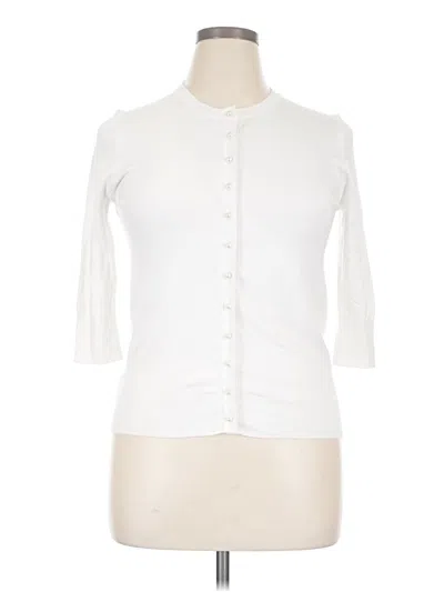 Pre-owned Zara Cardigan Sweater In White