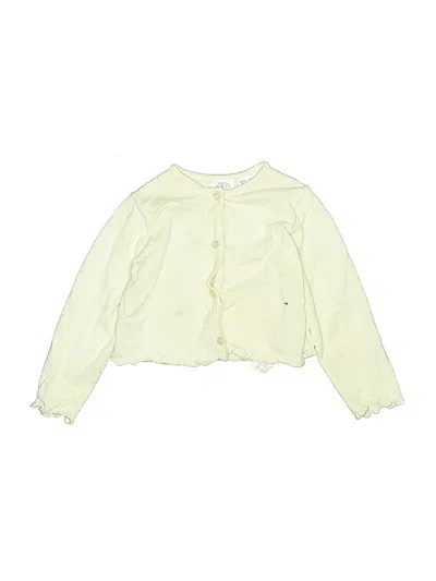 Pre-owned Zara Kids' Cardigan Sweater In Yellow
