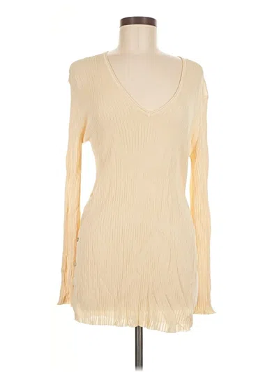 Pre-owned Zara Cardigan Sweater In Yellow