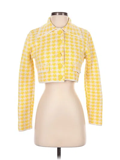 Pre-owned Zara Cardigan Sweater In Yellow