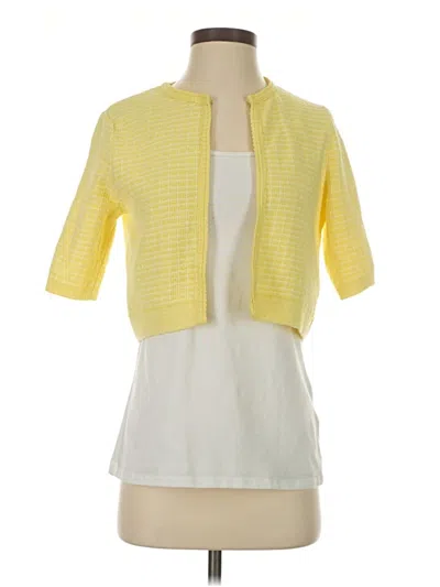 Pre-owned Zara Cardigan Sweater In Yellow