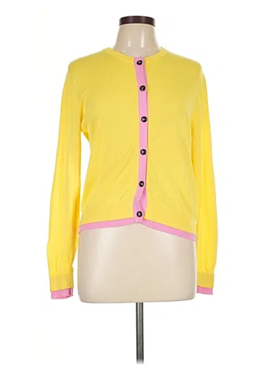 Pre-owned Zara Cardigan Sweater In Yellow