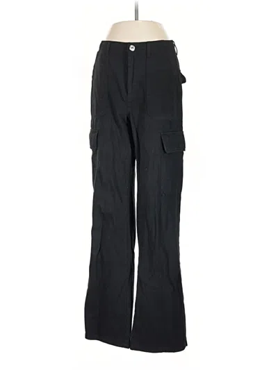 Pre-owned Zara Cargo Pants In Black