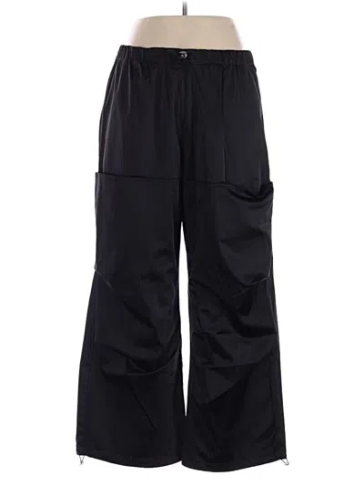 Pre-owned Zara Cargo Pants In Black