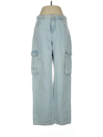 Pre-owned Zara Cargo Pants In Blue