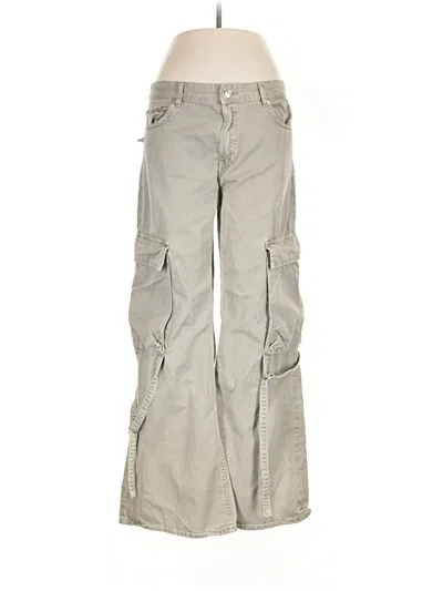 Pre-owned Zara Cargo Pants In Gray