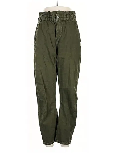 Pre-owned Zara Cargo Pants In Green