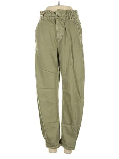Pre-owned Zara Cargo Pants In Green