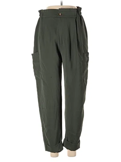 Pre-owned Zara Cargo Pants In Green