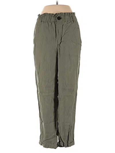 Pre-owned Zara Cargo Pants In Green