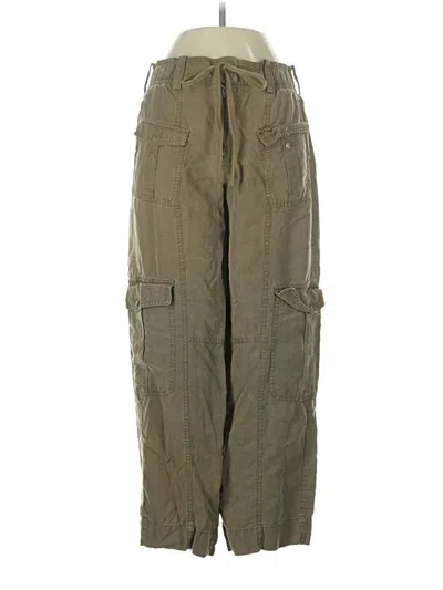Pre-owned Zara Cargo Pants In Green