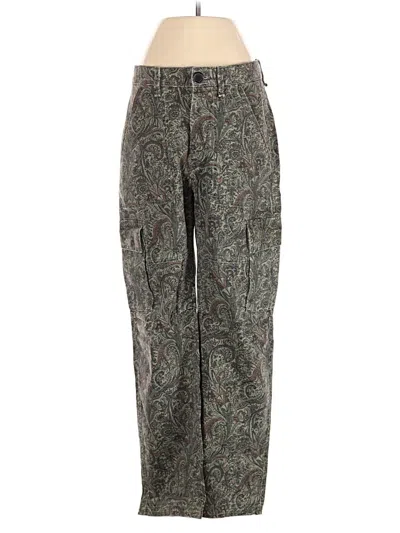 Pre-owned Zara Cargo Pants In Green