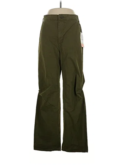 Pre-owned Zara Cargo Pants In Green