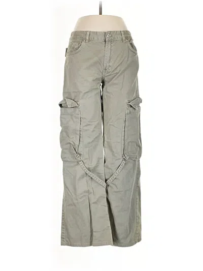 Pre-owned Zara Cargo Pants In Green