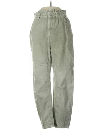 Pre-owned Zara Cargo Pants In Green