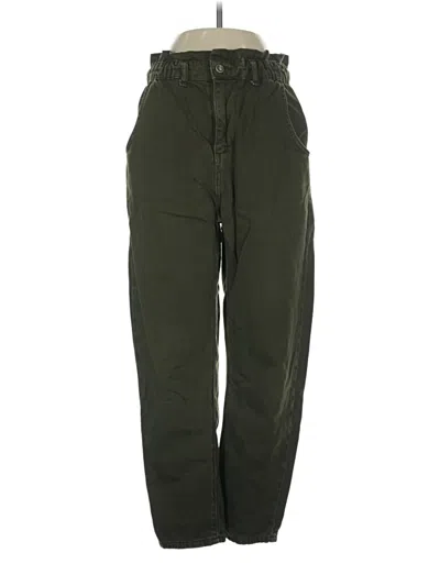 Pre-owned Zara Cargo Pants In Green