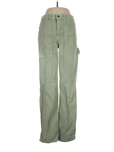 Pre-owned Zara Cargo Pants In Green