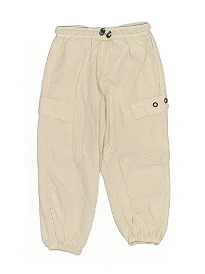 Pre-owned Zara Kids' Cargo Pants In Ivory
