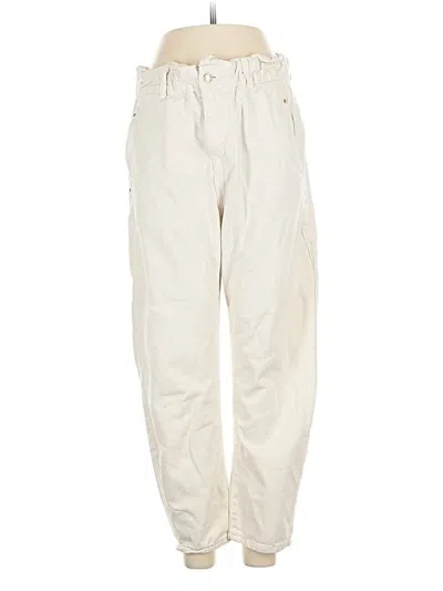 Pre-owned Zara Cargo Pants In White