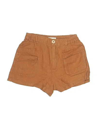 Pre-owned Zara Kids' Cargo Shorts In Brown