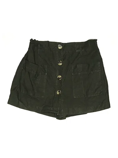 Pre-owned Zara Cargo Shorts In Green